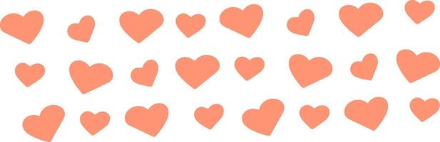Scattered Hearts Pattern vector