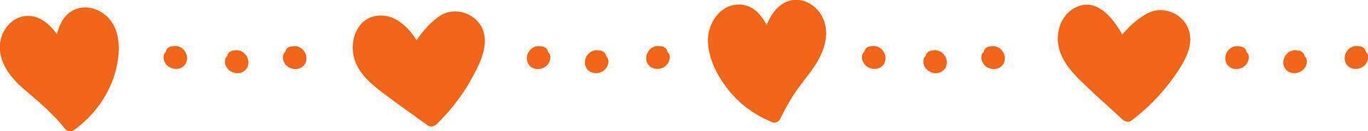Heart Pattern with Dotted Line Border vector