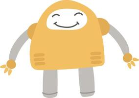 Friendly Robot with Simple Shapes vector