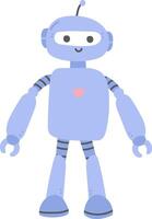 Friendly Robot with Heart Symbol vector