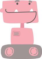 Friendly Cartoon Robot on Wheels vector