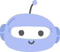 Cute Robot Face with Antenna vector
