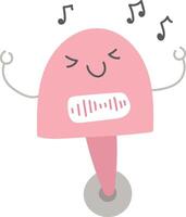Cheerful Singing Microphone Robot vector