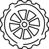 Gear With Radial Design Element Decor vector