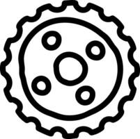 Gear Outline with Circular Holes vector