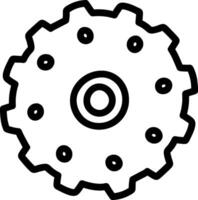 Gear with Circular Patterns vector