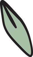 Simple Leaf Outline Drawing vector