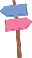 Directional Signpost with Two Arrows vector