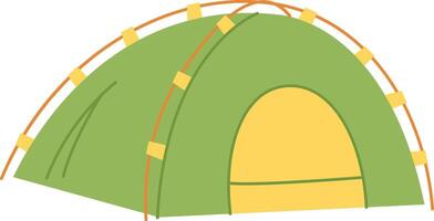 Camping Tent with Arched Poles vector