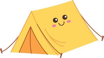 Smiling Tent Character vector