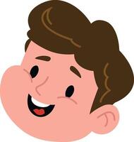 Smiling Boy Cartoon Face vector
