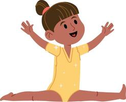 Child Doing Gymnastic Split vector