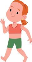 Smiling Child Walking Happily vector