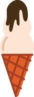 Ice Cream Cone with Chocolate Drip vector