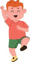 Joyful Child Dancing Happily vector