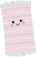 Smiling Rug with Stripes Character vector