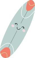 Smiling Surfboard Character vector
