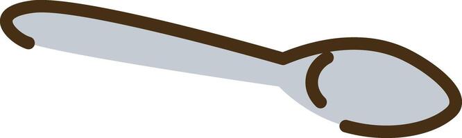 Spoon with Bold Outline vector