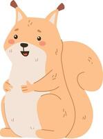 Cheerful Squirrel with Big Tail vector