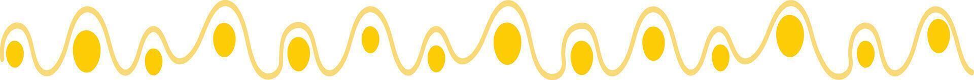 Wavy Line with Dots Border vector