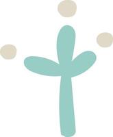 Minimalist Abstract Plant with Circles vector