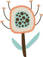 Abstract Flower with Dots vector