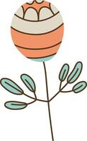 Abstract Floral Stem with Buds vector