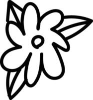 Simple Flower with Leaves vector