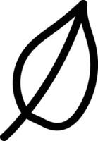 Minimal Leaf Outline Drawing vector
