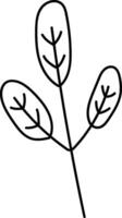 Leaves Branch Doodle vector