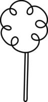 Abstract Swirly Tree Drawing vector
