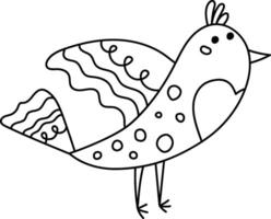 Abstract Bird with Patterned Wings vector