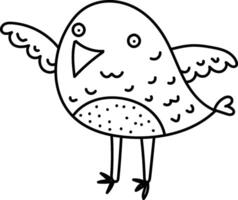 Cheerful Bird with Open Wings vector