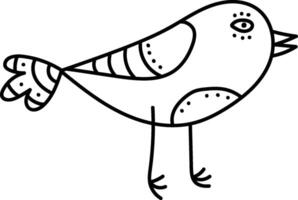 Abstract Bird Line Drawing vector