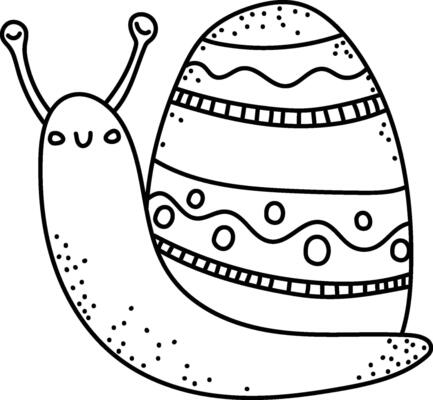 Happy Snail Doodle Design
