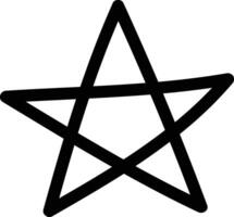 Geometric Pentagram Outline vector