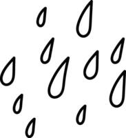 Raindrop Pattern in Line Art vector