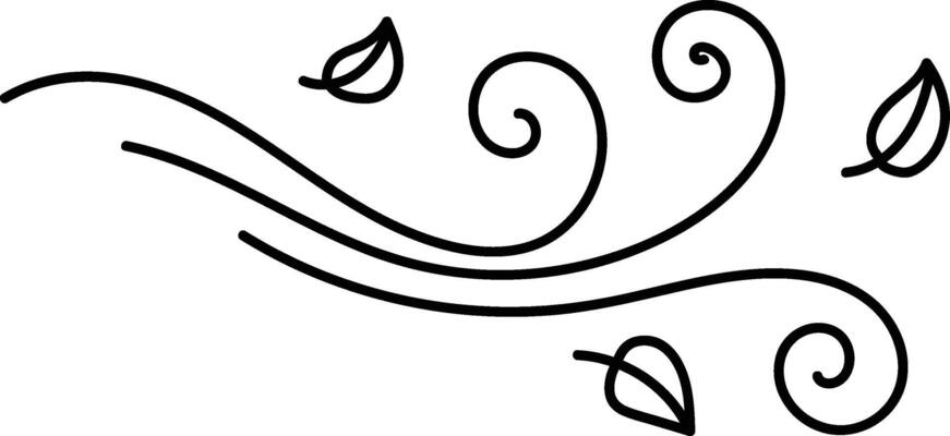 Swirling Wind with Leaves