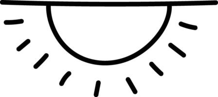 Sunrise Line Drawing vector