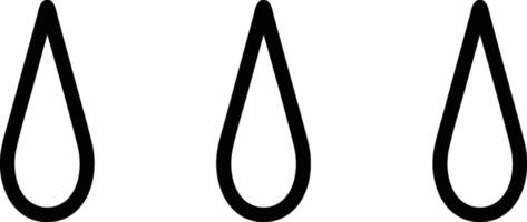 Three Teardrop Outlines vector