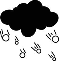 Cloud with Falling Hail vector