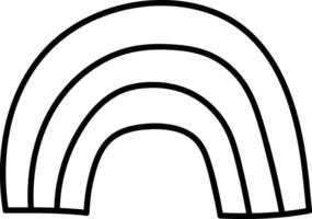 Outline of a Rainbow Arch vector