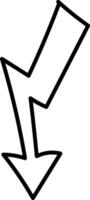 Lightning Bolt Outline vector