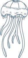 Hand-Drawn Jellyfish Sketch vector