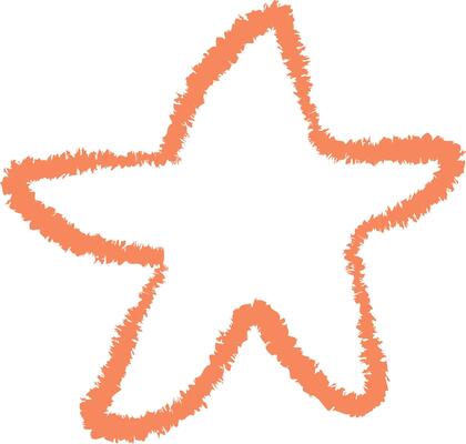 Fuzzy Star Outline Drawing