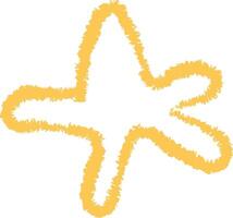 Abstract Star Shape with Rough Edges vector