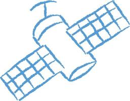 Hand-Drawn Satellite Sketch vector