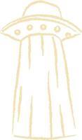 UFO with Beam of Light vector