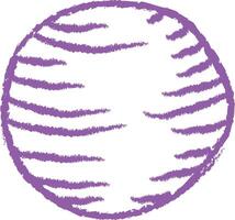 Space Planet Childish Crayon vector