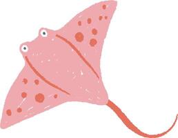 Crayon Stingray with Spots vector